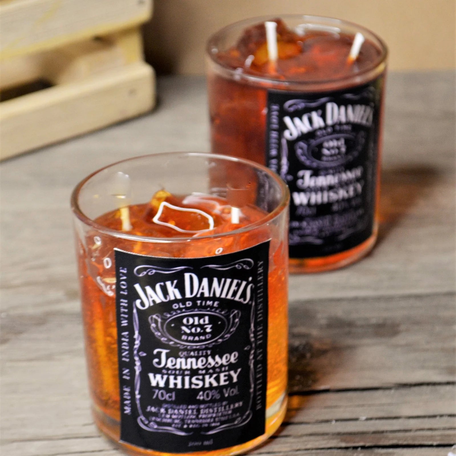 Whiskey scented candle