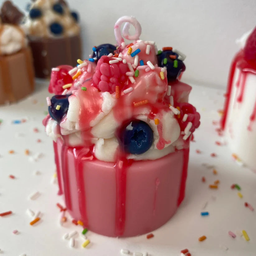 Berry Sprinkle Cake Candle