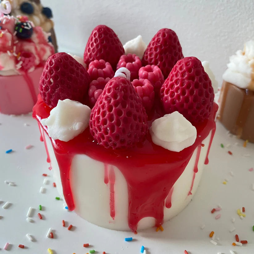 Stawberry Cake Candle