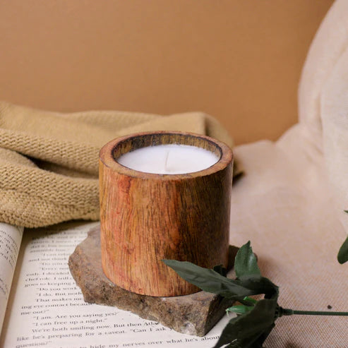 EarthCore Wooden Jar Candle